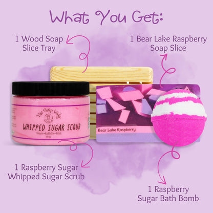 The Soap Lady Bath and Body Gift Set - Raspberry Sugar