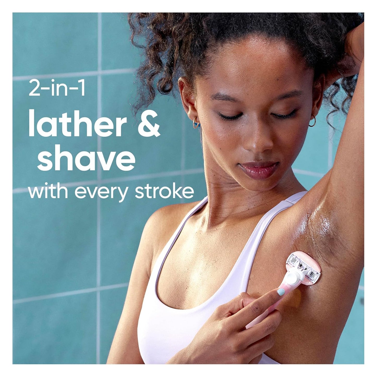 Gillette Venus ComfortGlide White Tea Women's Razor Blades, 3-Blade Razor Refills, 6 Count