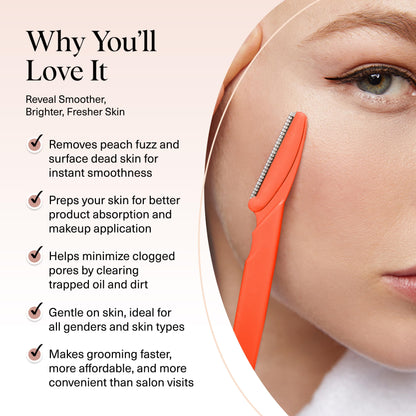 Kitsch Dermaplane Razor for Women Face – Face Razors for Women & Men, Eyebrow Trimmer & Face Shaver – Exfoliating Facial Razor & Skin Care Tool for Smoother Skin - Terracotta, 12 pcs