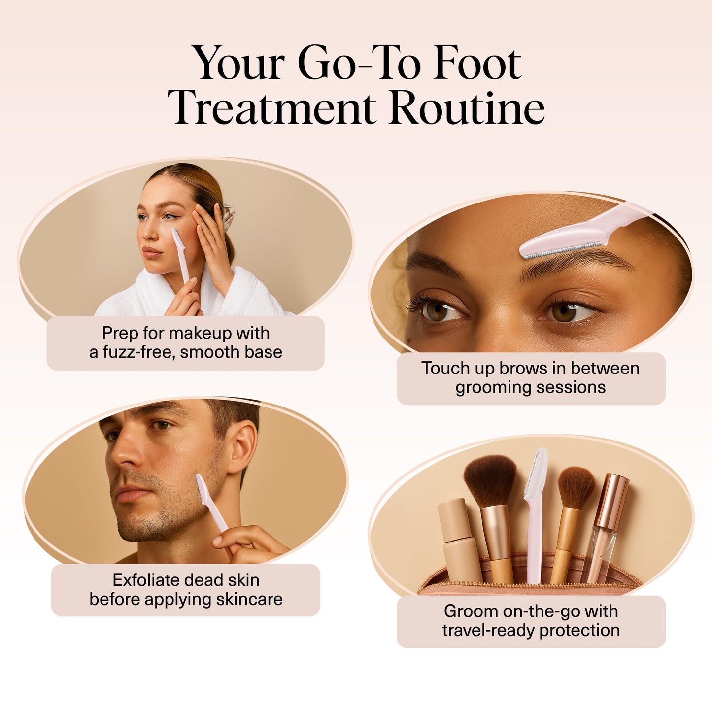 Kitsch Dermaplane Razor for Women Face – Face Razors for Women & Men, Eyebrow Trimmer & Face Shaver – Exfoliating Facial Razor & Skin Care Tool for Smoother Skin - Terracotta, 12 pcs