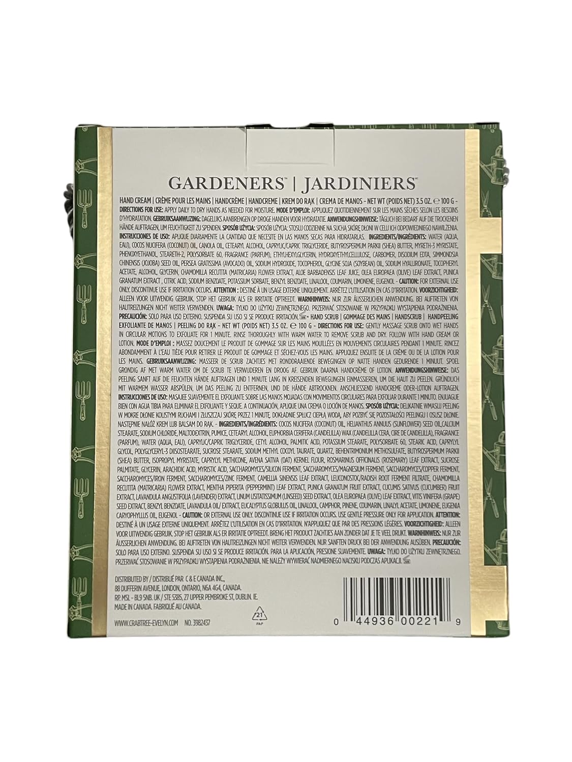 Crabtree & Evelyn Gardeners Hand Therapy Cream and Hand Scrub Set, 3.5oz EACH