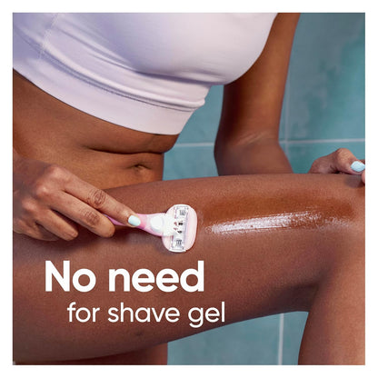 Gillette Venus ComfortGlide White Tea Women's Razor Blades, 3-Blade Razor Refills, 6 Count