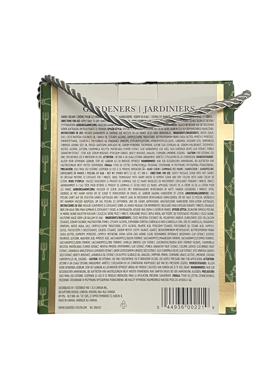 Crabtree & Evelyn Gardeners Hand Therapy Cream and Hand Scrub Set, 3.5oz EACH