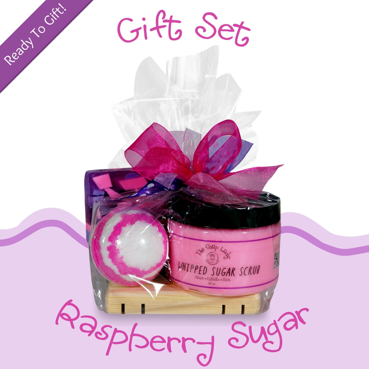 The Soap Lady Bath and Body Gift Set - Raspberry Sugar