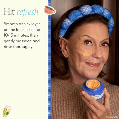 Gilmore Girls x Bliss Pumpkin Powerhouse Resurfacing & Exfoliating Pumpkin and AHA Facial Mask with Plaid Spa Headband