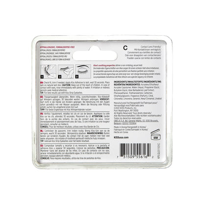 KISS Clear Strip Lash Adhesive With Aloe, Waterproof, Formaldehyde and Latex Free, Odor Free, Cruelty Free, Super Strong Hold Eyelash Glue with Brush Applicator, 0.17 Oz.