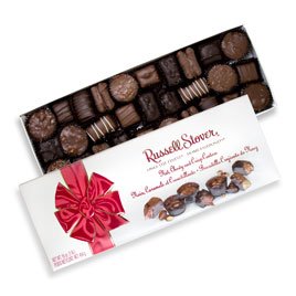 RUSSELL STOVER Assorted Nut, Chewy & Crisp Centers in Milk & Dark Chocolate Gift Box, 16 oz. (≈ 29 pieces)