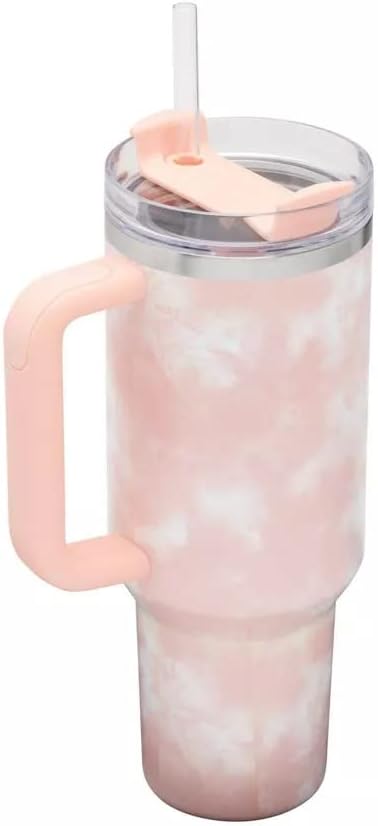 STANLEY Adventure Quencher Travel Tumbler 40 oz - Peach Tie Dye