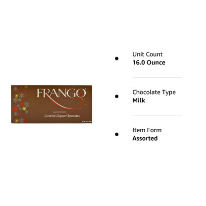 Frango Chocolates, 45-Pc. Assorted Liqueurs Limited Edition Box of Chocolates, 1pounds
