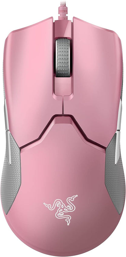 Razer Viper Ultralight Ambidextrous Wired Gaming Mouse: 2nd Gen Optical Mouse Switches - 16K DPI Optical Sensor - Chroma RGB Lighting - 8 Programmable Buttons - Drag-Free Cord - Quartz Pink
