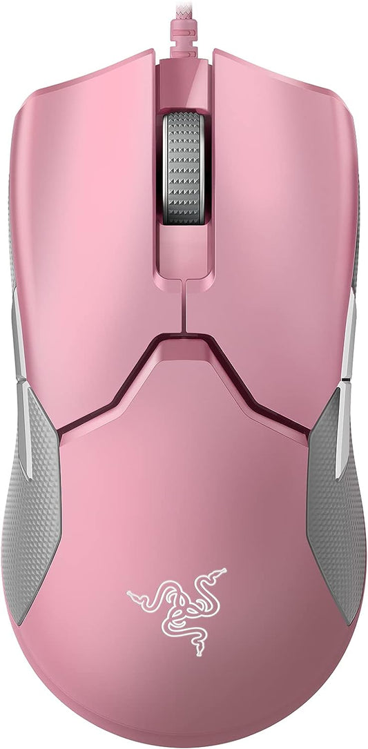 Razer Viper Ultralight Ambidextrous Wired Gaming Mouse: 2nd Gen Optical Mouse Switches - 16K DPI Optical Sensor - Chroma RGB Lighting - 8 Programmable Buttons - Drag-Free Cord - Quartz Pink