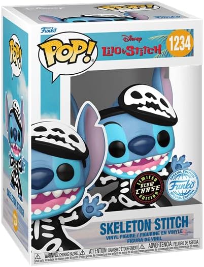 Funko POP! Disney Lilo & Stitch #1234 - Skeleton Stich Glow Chase - Exclusive Collectible Vinyl Figure