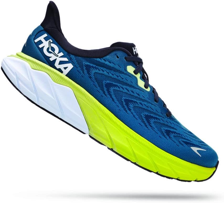 HOKA ONE ONE Men's Gymnastics Shoes Running, Blue Graphite Blue Coral, 11 US