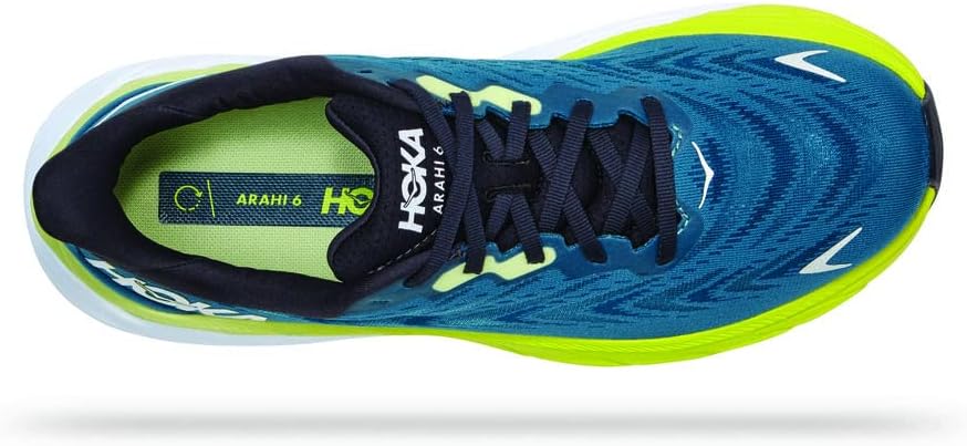 HOKA ONE ONE Men's Gymnastics Shoes Running, Blue Graphite Blue Coral, 11 US