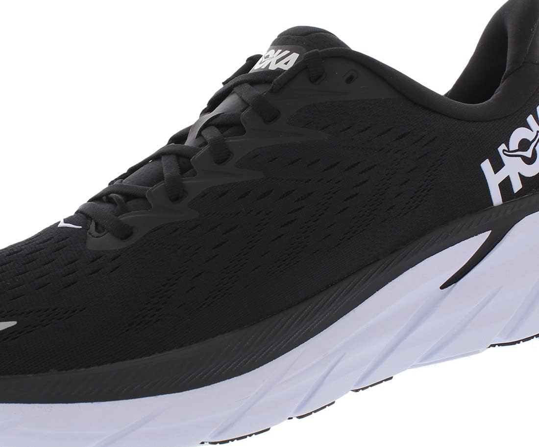 HOKA ONE ONE Clifton 8 Mens Shoes Size 8.5, Color: Black/White