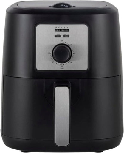 Bella Pro Series - 4.2-qt. Analog Air Fryer - Black