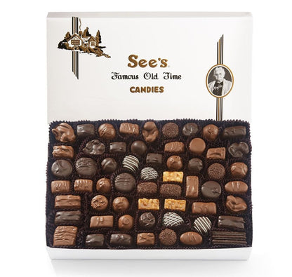 See's Candies Assorted Chocolates (1 Pound (Pack of 1), White Gift Wrap)
