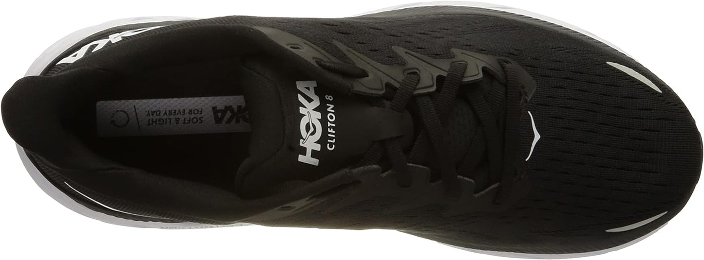 HOKA ONE ONE Women's Running Shoes, Black White, 7 US