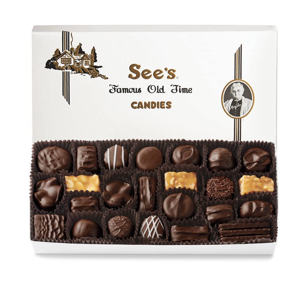 See's Candies Assorted Chocolates (1 Pound (Pack of 1), White Gift Wrap)
