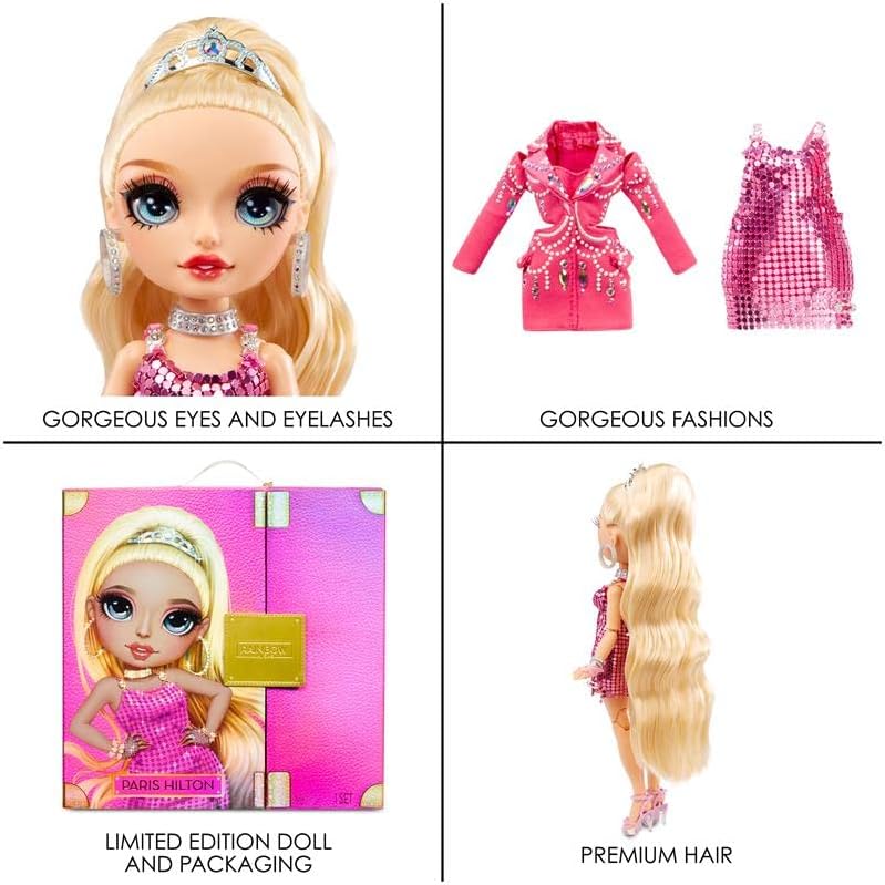 Rainbow High Premium Edition- Paris Hilton Collector Doll- 11 inch, 2022 Fashion Doll with Blond Hair, 2 Gorgeous Outfits to Mix & Match and Premium Doll Accessories. Great Gift and Collectors!