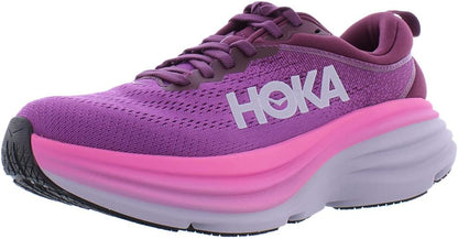 HOKA ONE ONE Bondi 8 Womens Shoes Size 10, Color: Beautyberry/Grape Wine