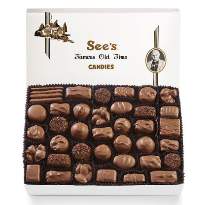 See's Candies Assorted Chocolates (1 Pound (Pack of 1), White Gift Wrap)