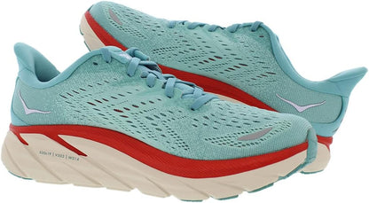 HOKA ONE ONE Clifton 8 Womens Shoes Size 9.5, Color: Aquarelle/Eggshell Blue