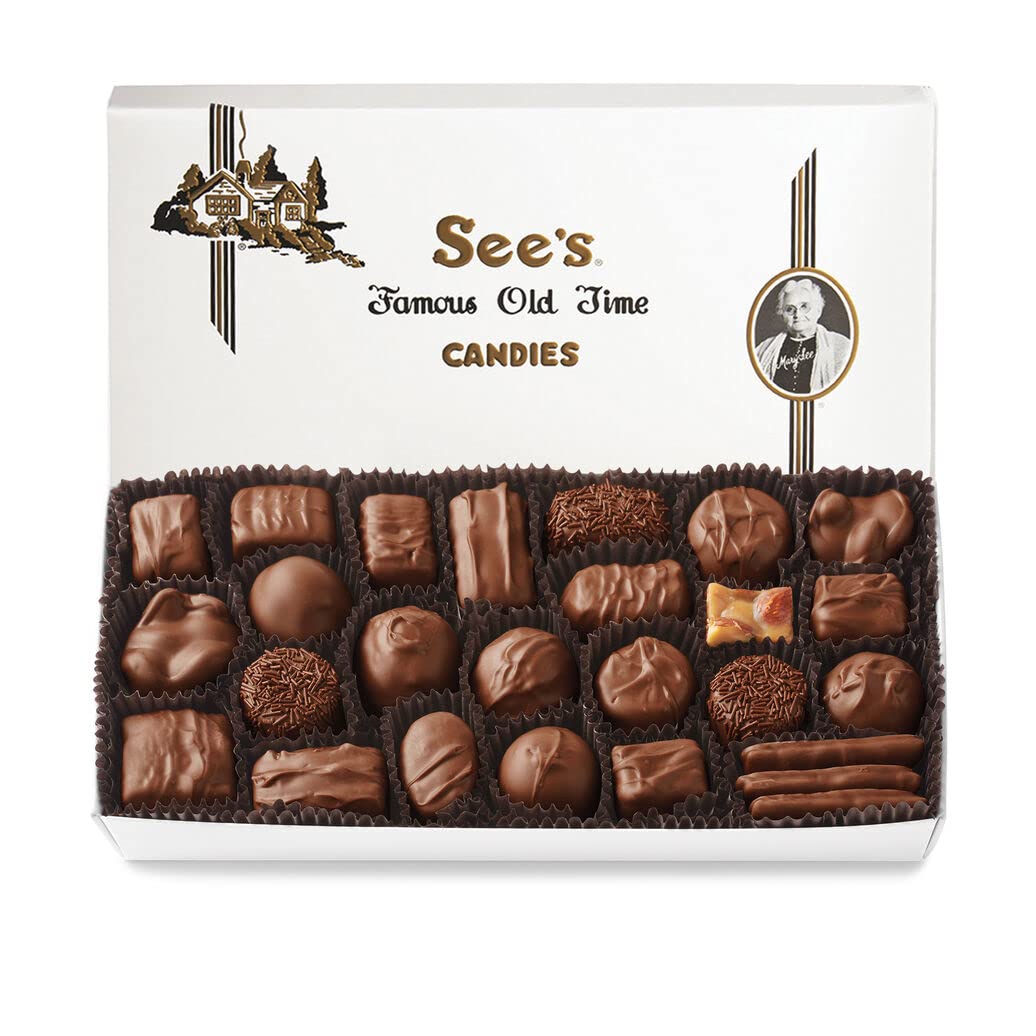 See's Candies Assorted Chocolates (1 Pound (Pack of 1), White Gift Wrap)