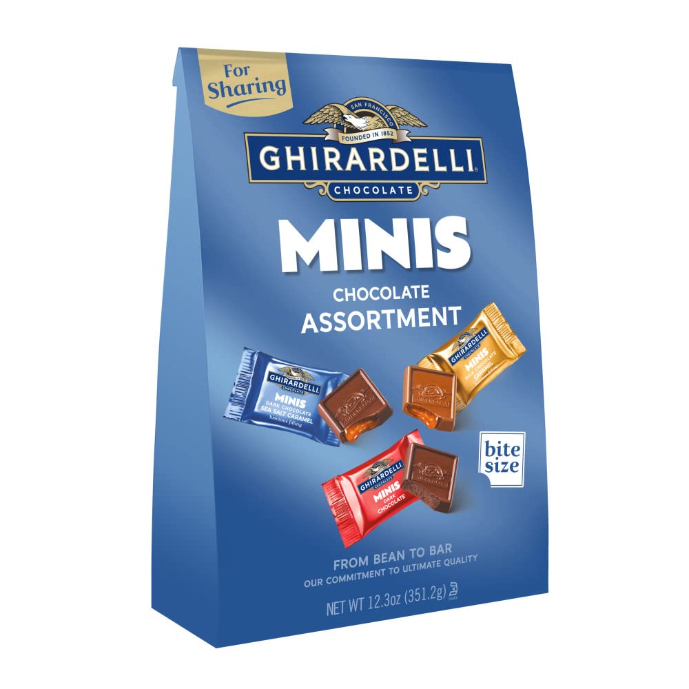 Ghirardelli Chocolate Squares Holiday Assortment, Individually Wrapped Candy, 14.8 Ounces