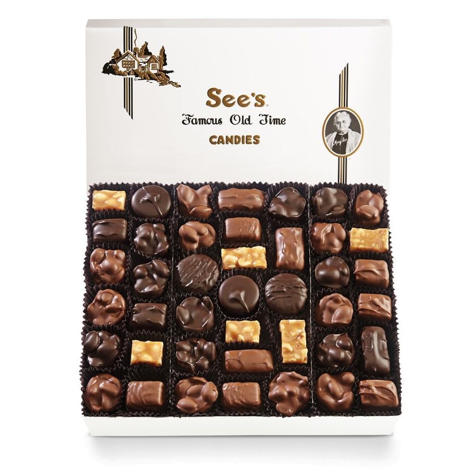 See's Candies Assorted Chocolates (1 Pound (Pack of 1), White Gift Wrap)