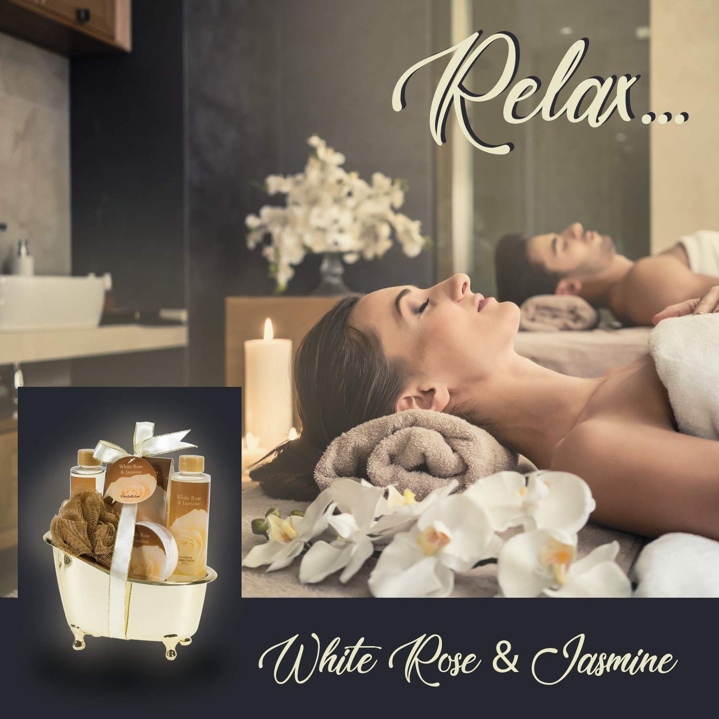 White Rose Jasmine Spa Set For Women body set