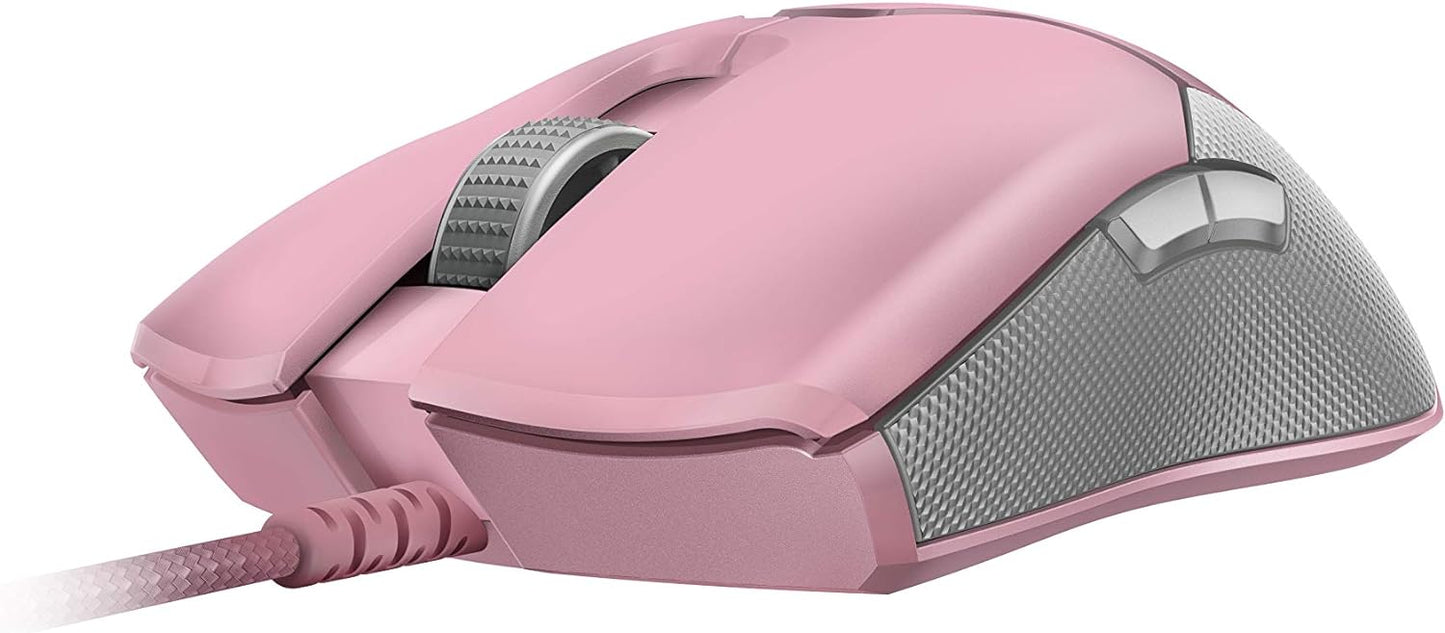 Razer Viper Ultralight Ambidextrous Wired Gaming Mouse: 2nd Gen Optical Mouse Switches - 16K DPI Optical Sensor - Chroma RGB Lighting - 8 Programmable Buttons - Drag-Free Cord - Quartz Pink
