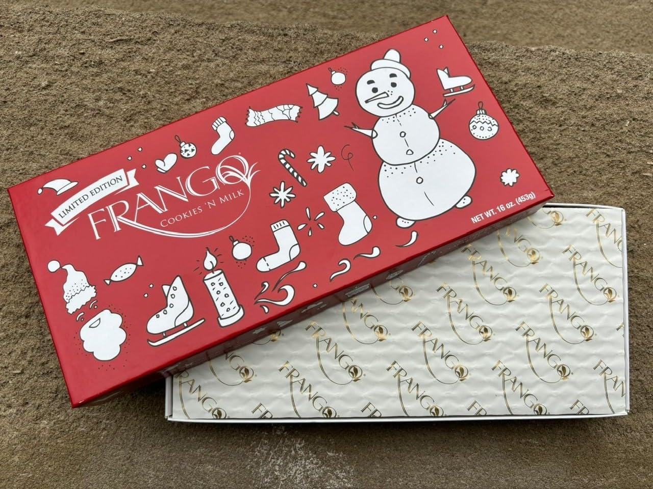 Frango Chocoate Holiday 1 LB Limited Edition Cookies 'N Milk Box of Chocolates