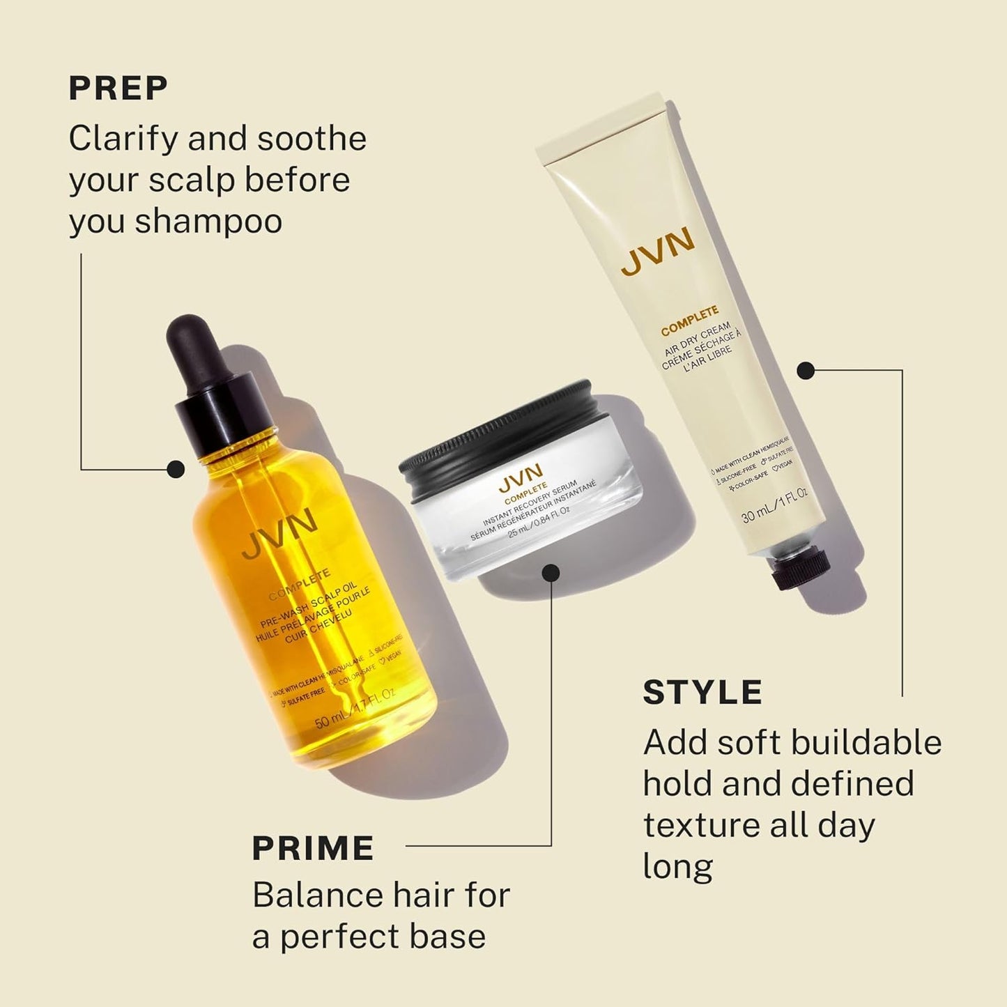 JVN Trusted Trio Essentials Set Travel