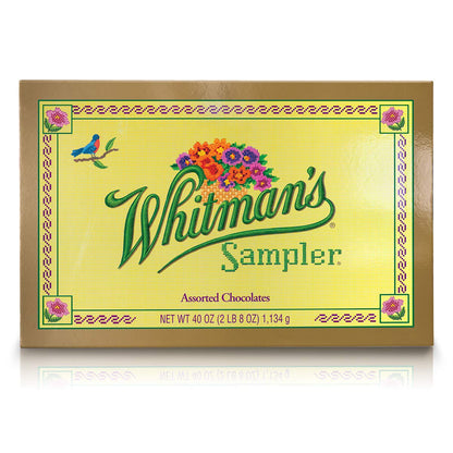 Russell Stover Whitman's Sampler Chocolate Box Assortment Box, An Assortment of Nutty, Chewy, Creamy Crispy Milk Chocolate Covered Candies and Dark Chocolate Covered Candies, 24 Ounce