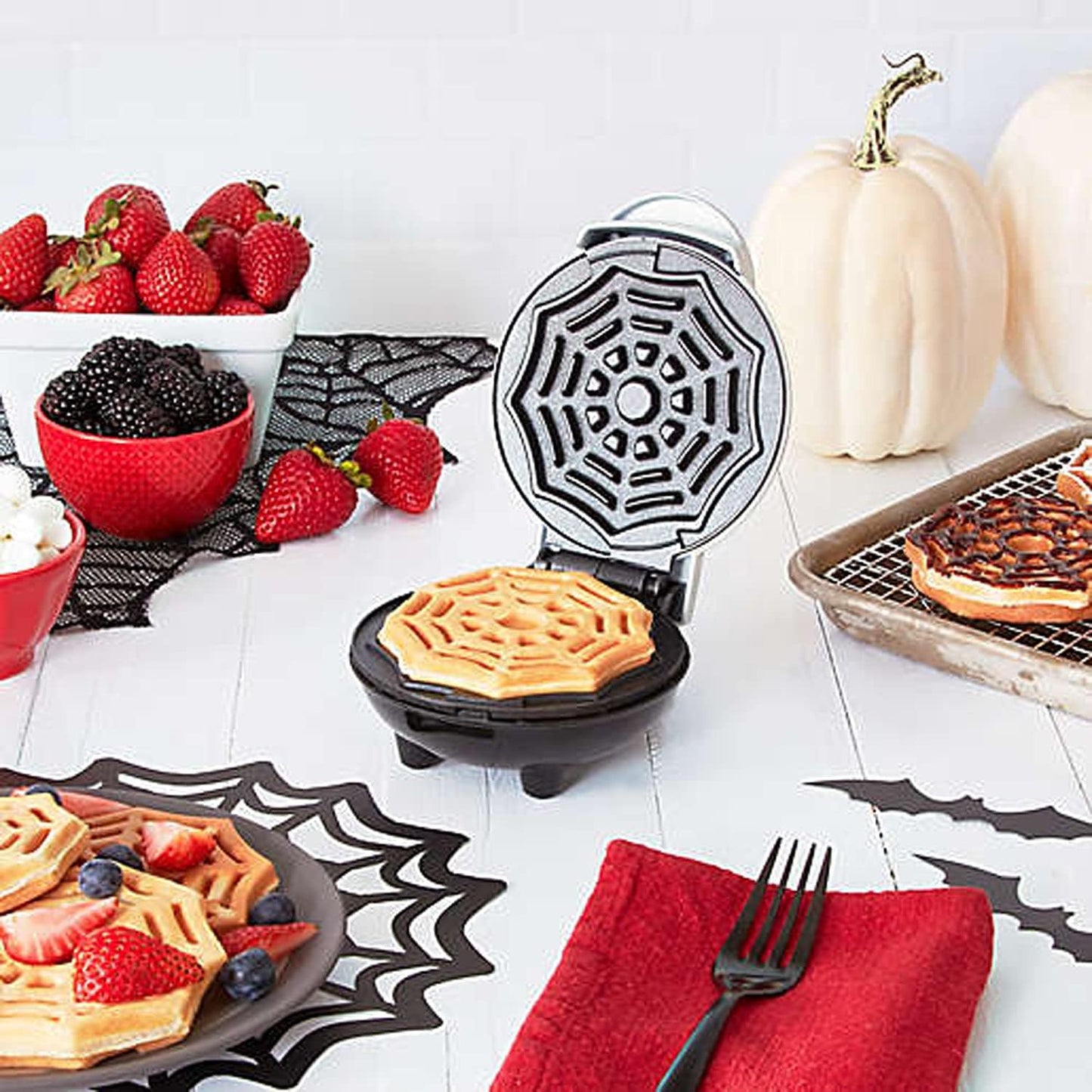 Dash Spiderweb Mini Waffle Maker Halloween