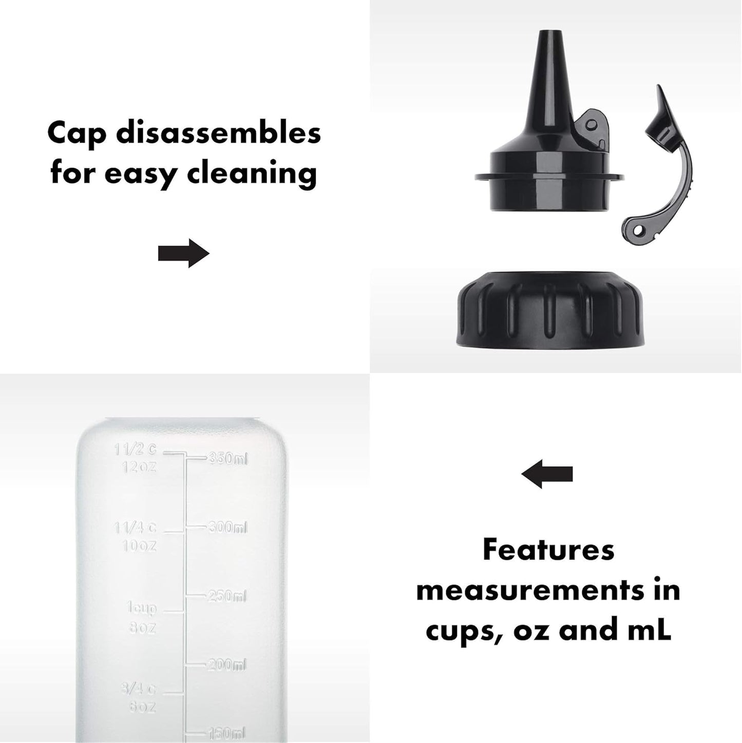 OXO Chef's Condiment Squeeze Bottles (Pack of 3) - Medium 12 oz