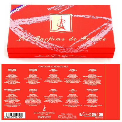 Charrier Parfums - 10 Eaux de Parfum Luxurious Gift Box - 52.7 ml - Made in Provence, France