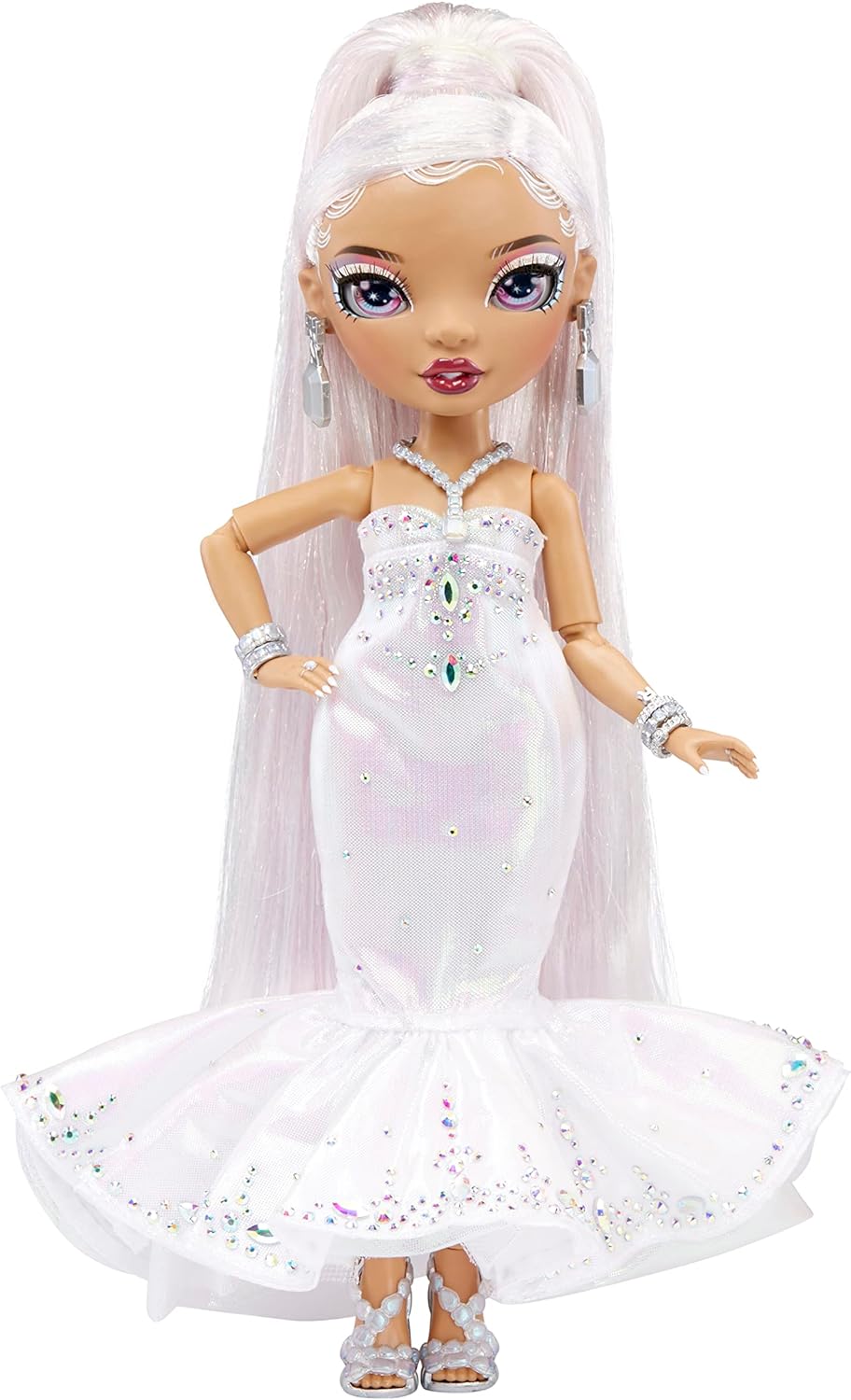 Rainbow High Holiday Edition Collector Doll 11"- 2022 Roxie Grand Posable Fashion Doll with Multicolor Hair, in Diamond & Iridescent Designer Gown Including Premium Doll Accessories. Great Gift