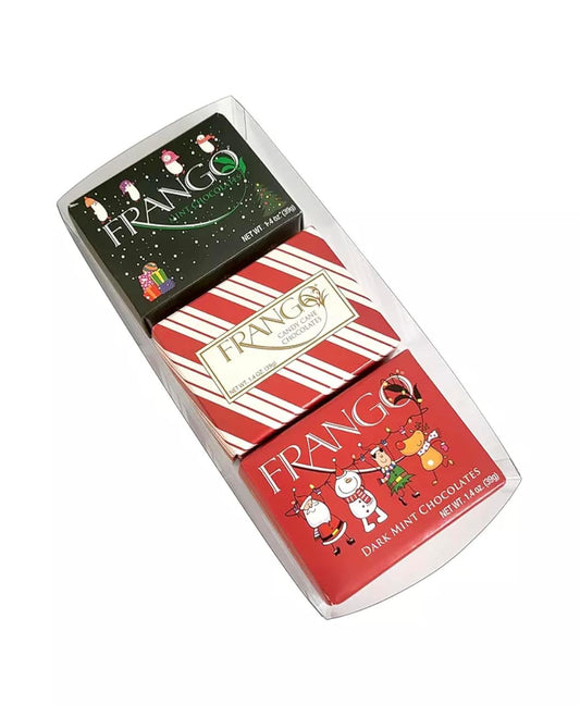 Frango Assorted Mint Chocolates: Mint, Candy Cane, and Mint Chocolate Trio, 1.4 oz Each
