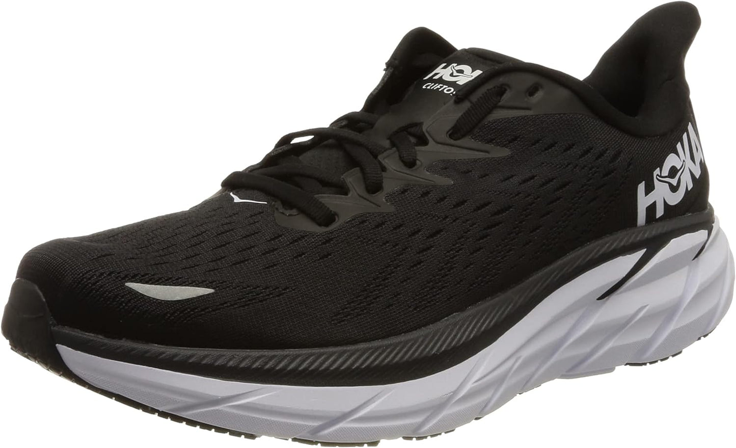 HOKA ONE ONE Women's Running Shoes, Black White, 7 US