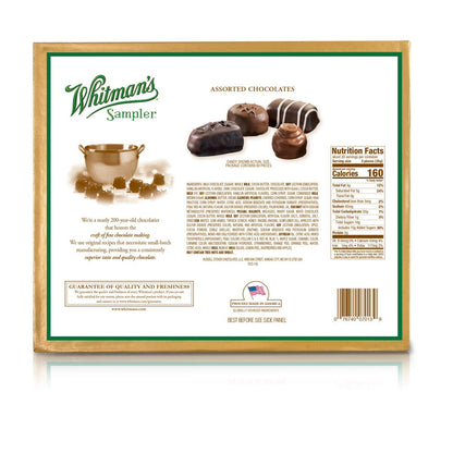 Russell Stover Whitman's Sampler Chocolate Box Assortment Box, An Assortment of Nutty, Chewy, Creamy Crispy Milk Chocolate Covered Candies and Dark Chocolate Covered Candies, 24 Ounce