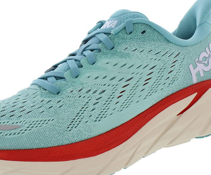 HOKA ONE ONE Clifton 8 Womens Shoes Size 9.5, Color: Aquarelle/Eggshell Blue