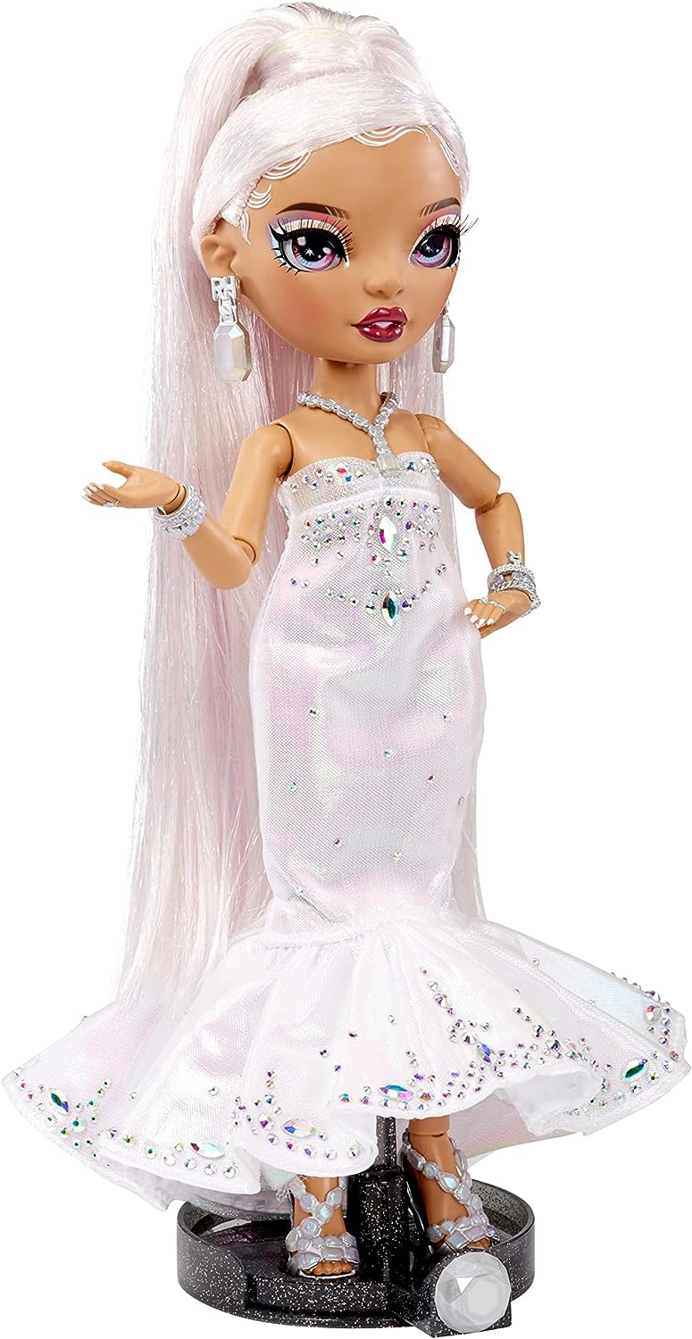 Rainbow High Holiday Edition Collector Doll 11"- 2022 Roxie Grand Posable Fashion Doll with Multicolor Hair, in Diamond & Iridescent Designer Gown Including Premium Doll Accessories. Great Gift
