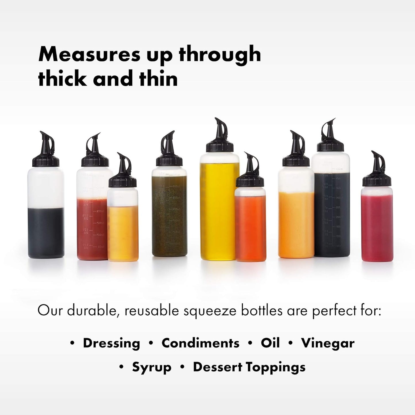 OXO Chef's Condiment Squeeze Bottles (Pack of 3) - Medium 12 oz