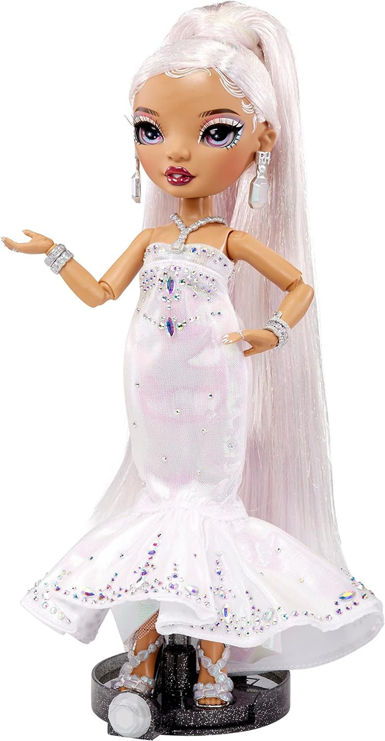 Rainbow High Holiday Edition Collector Doll 11"- 2022 Roxie Grand Posable Fashion Doll with Multicolor Hair, in Diamond & Iridescent Designer Gown Including Premium Doll Accessories. Great Gift