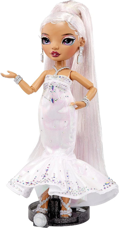 Rainbow High Holiday Edition Collector Doll 11"- 2022 Roxie Grand Posable Fashion Doll with Multicolor Hair, in Diamond & Iridescent Designer Gown Including Premium Doll Accessories. Great Gift