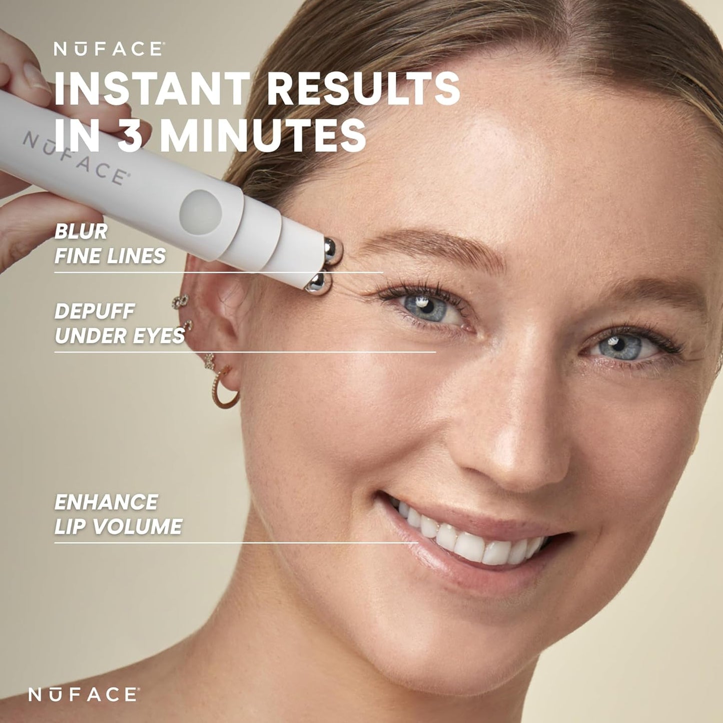 NuFACE FIX Starter Kit – Line Smoothing Device for Eyes, Mouth and Forehead, Blur Lines and Enhance Lip Fullness