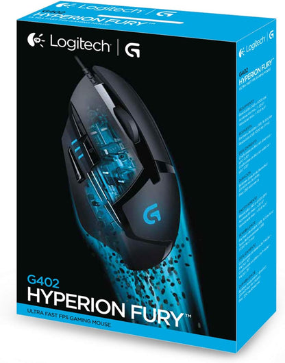 Logitech G402 Optical Gaming Mouse Hyperion Fury USB 8 Buttons, 910-004067 (Hyperion Fury USB 8 Buttons)