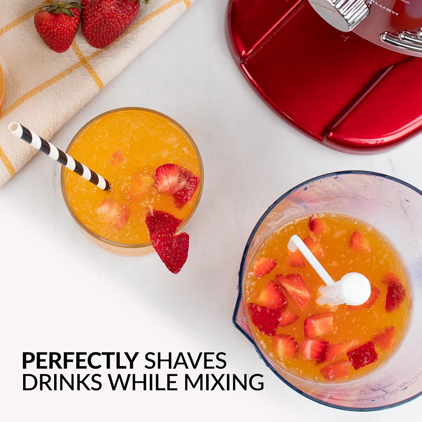 Nostalgia Retro Classic 40-Ounce Beverage Station Perfect Frozen Drink Machine for Slushies, Daiquiris, and Margaritas, 40 oz, Red